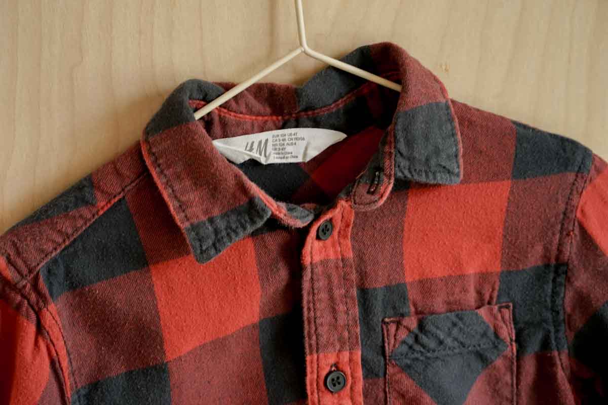 Red & Blue Plaid Flannel Shirt: 4T