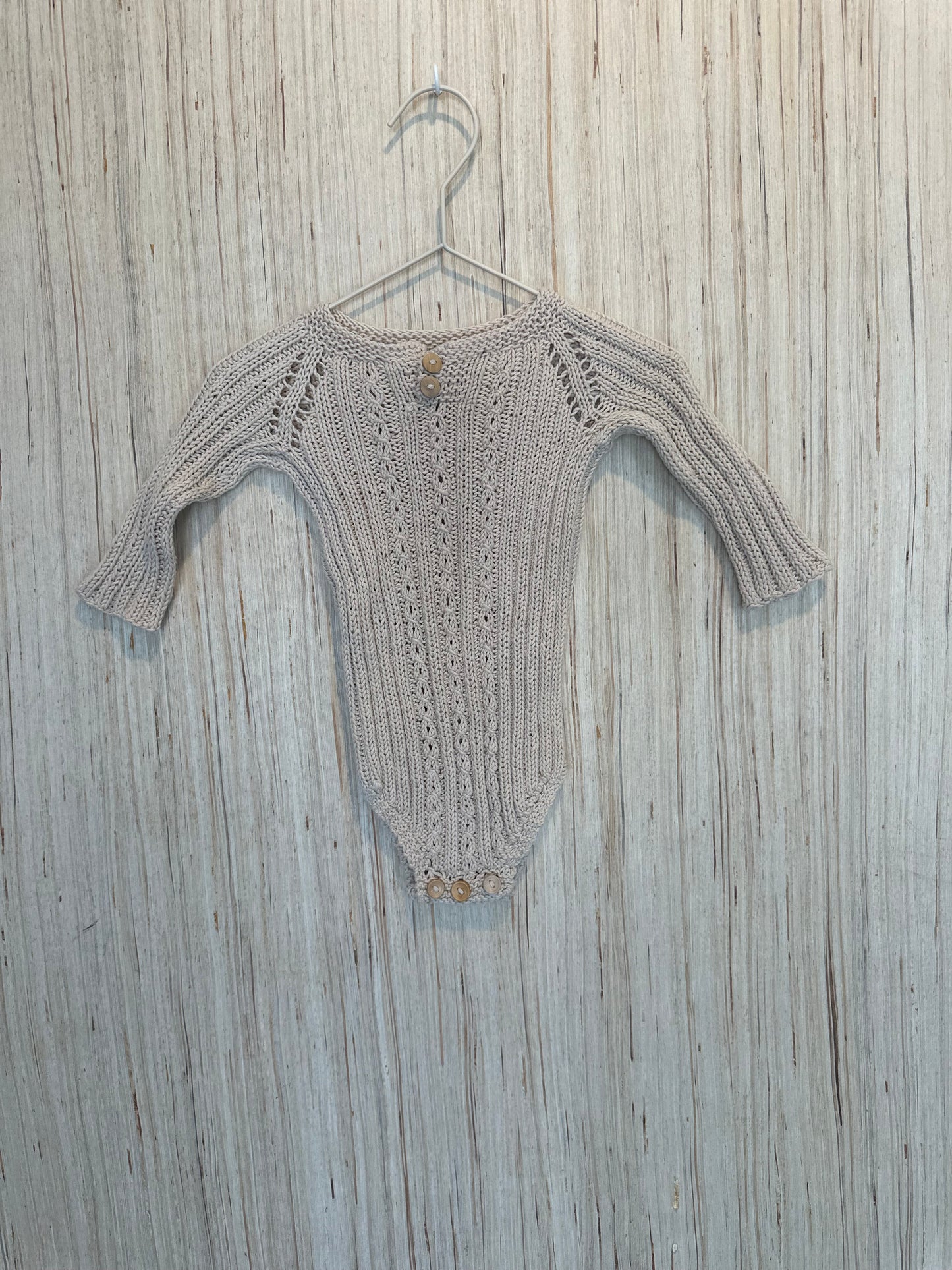 Handmade Merino Wool Onesie 3-6 mos