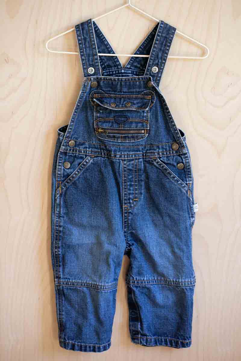 Blue Denim Overalls: 12-18mos