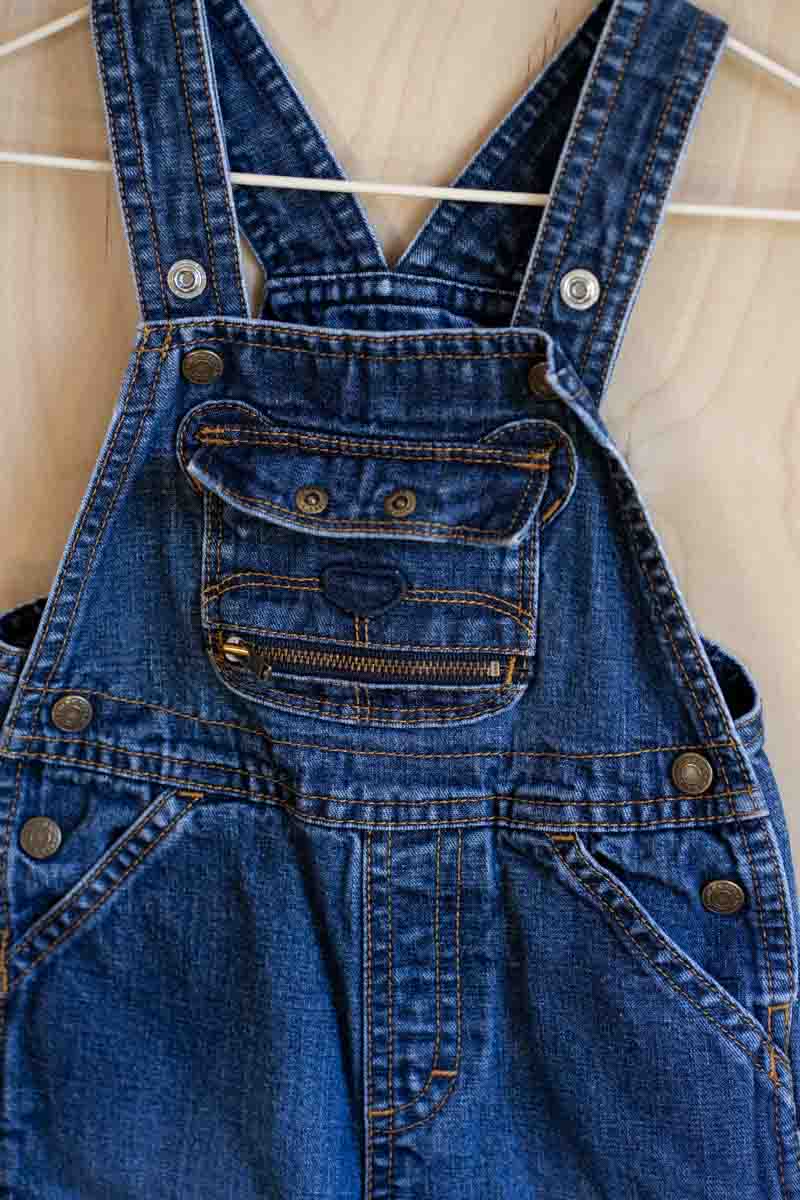 Blue Denim Overalls: 12-18mos