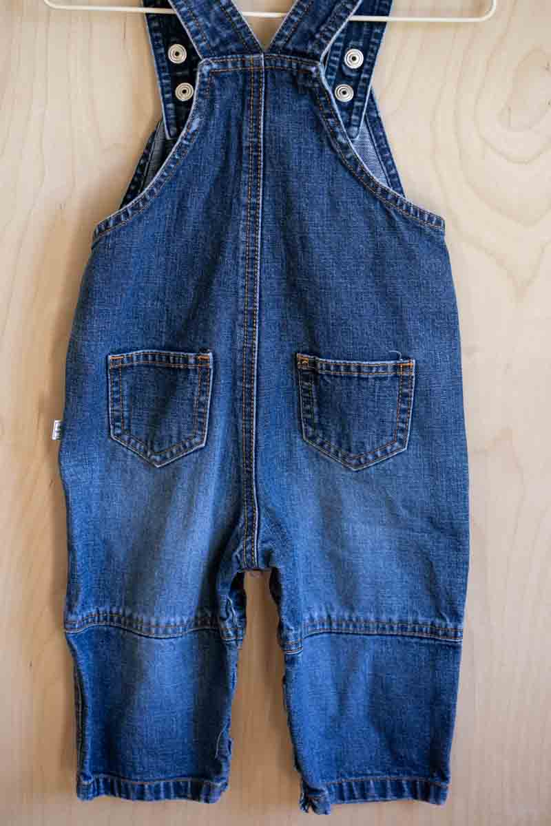 Blue Denim Overalls: 12-18mos