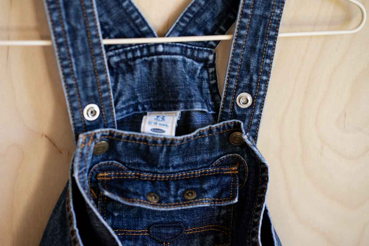 Blue Denim Overalls: 12-18mos