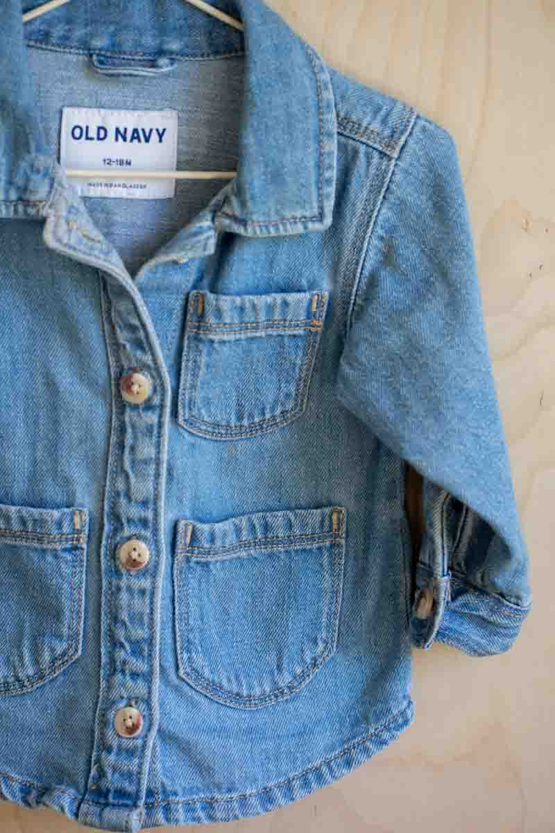 Light Blue Soft Denim Jacket: 12-18mos