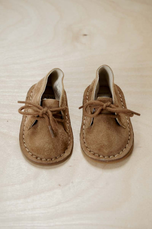 Leather Suede Crib Shoes: 1M