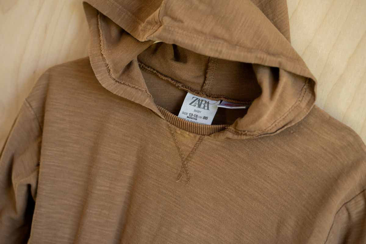 Camel Brown Hoodie Shirt: 12-18mos