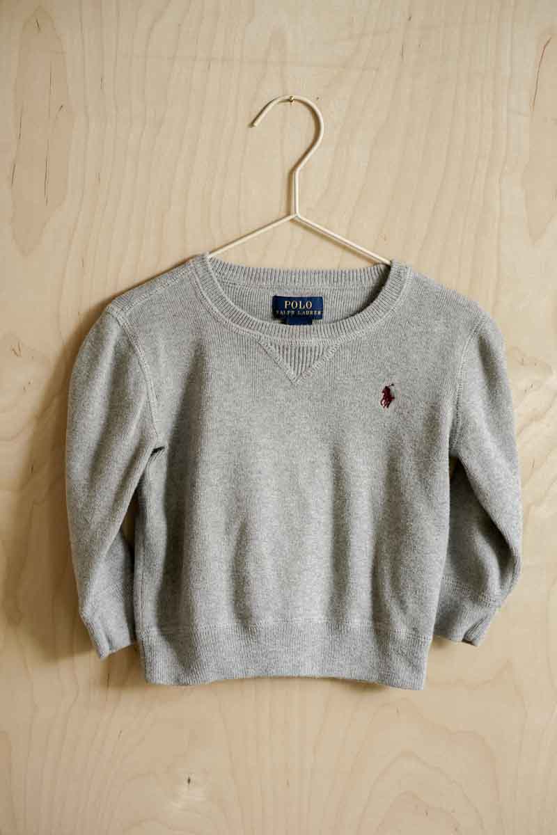 Heather Grey Knit Pullover Sweater: 2T