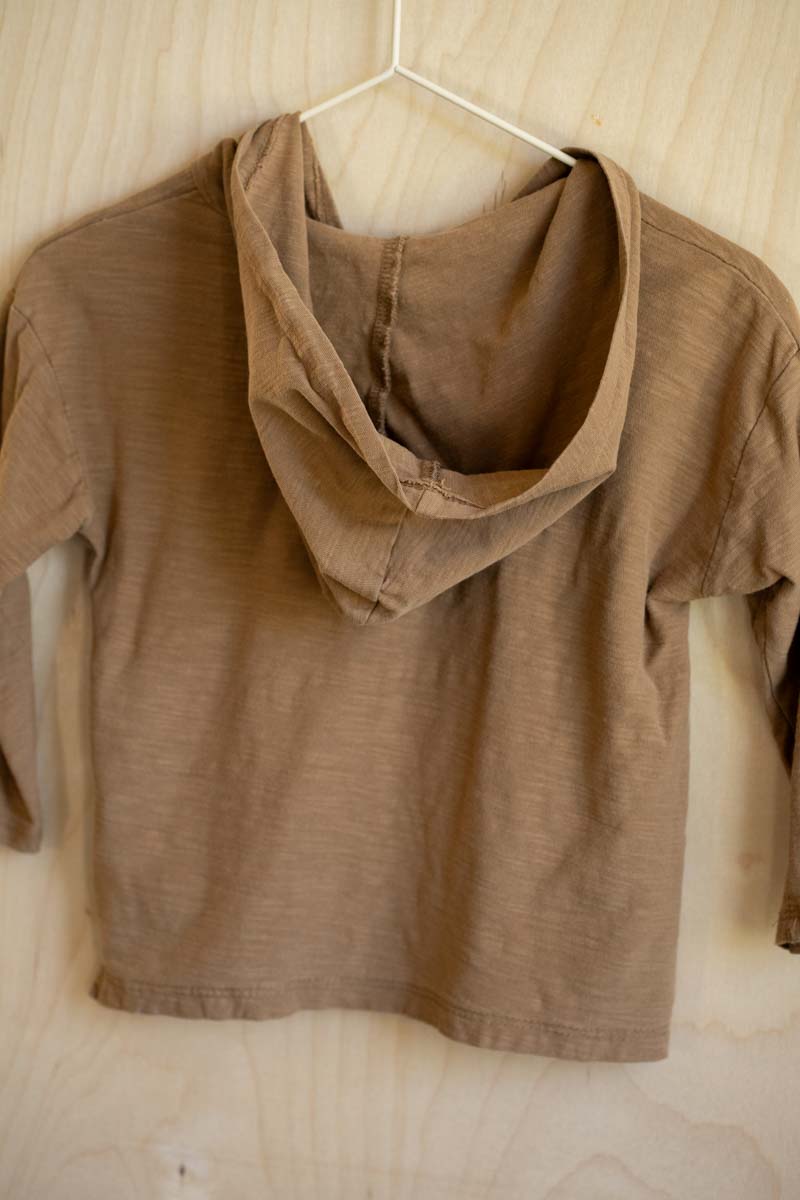 Camel Brown Hoodie Shirt: 12-18mos