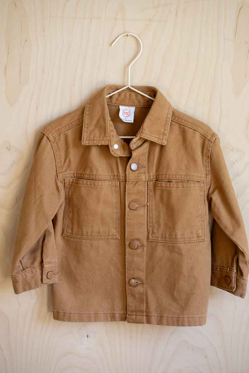 Rust Brown Soft Denim Jacket: 2T