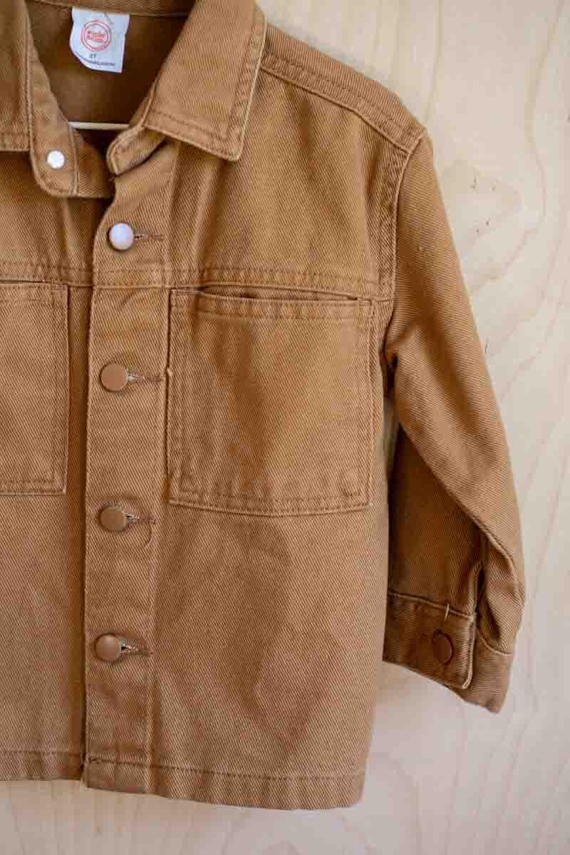 Rust Brown Soft Denim Jacket: 2T