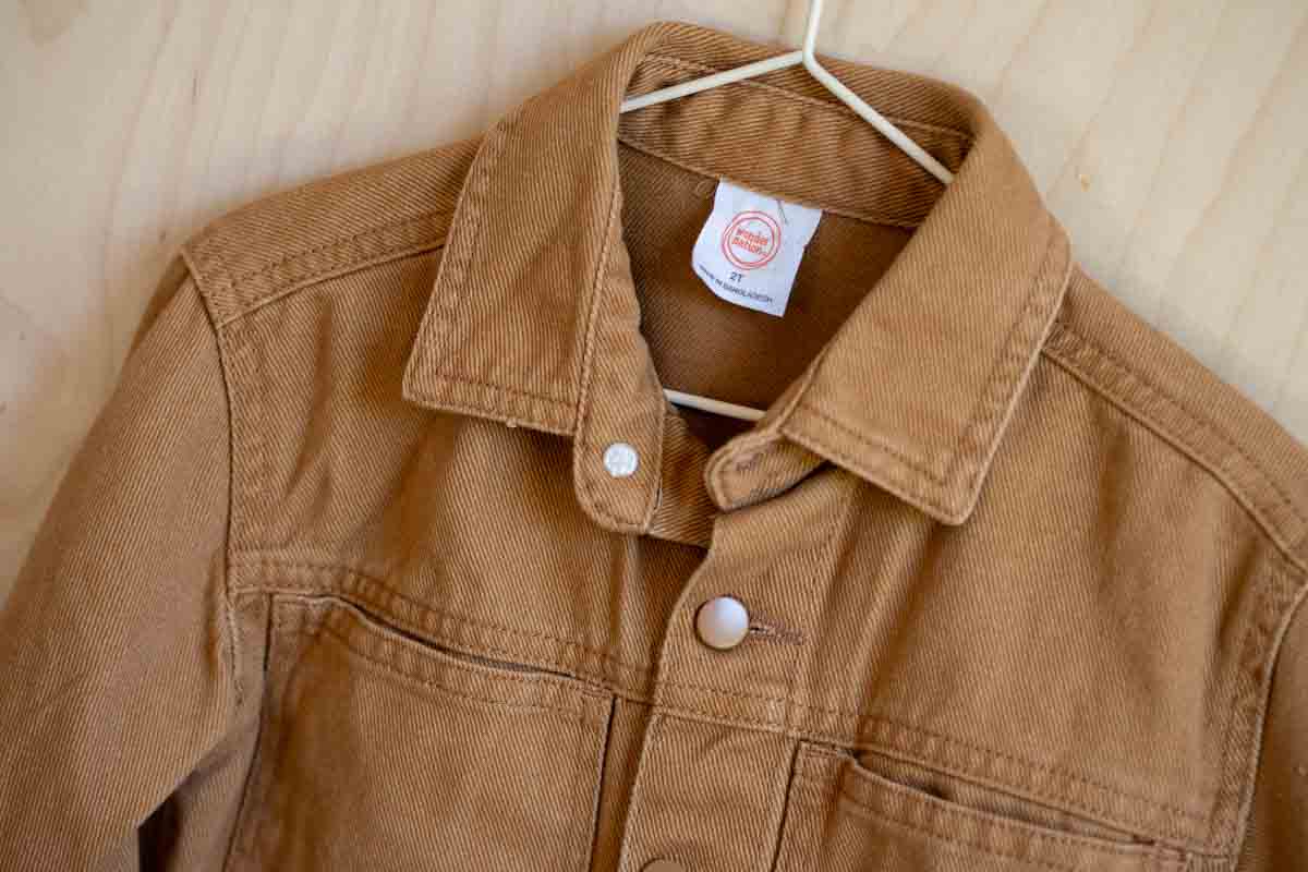 Rust Brown Soft Denim Jacket: 2T