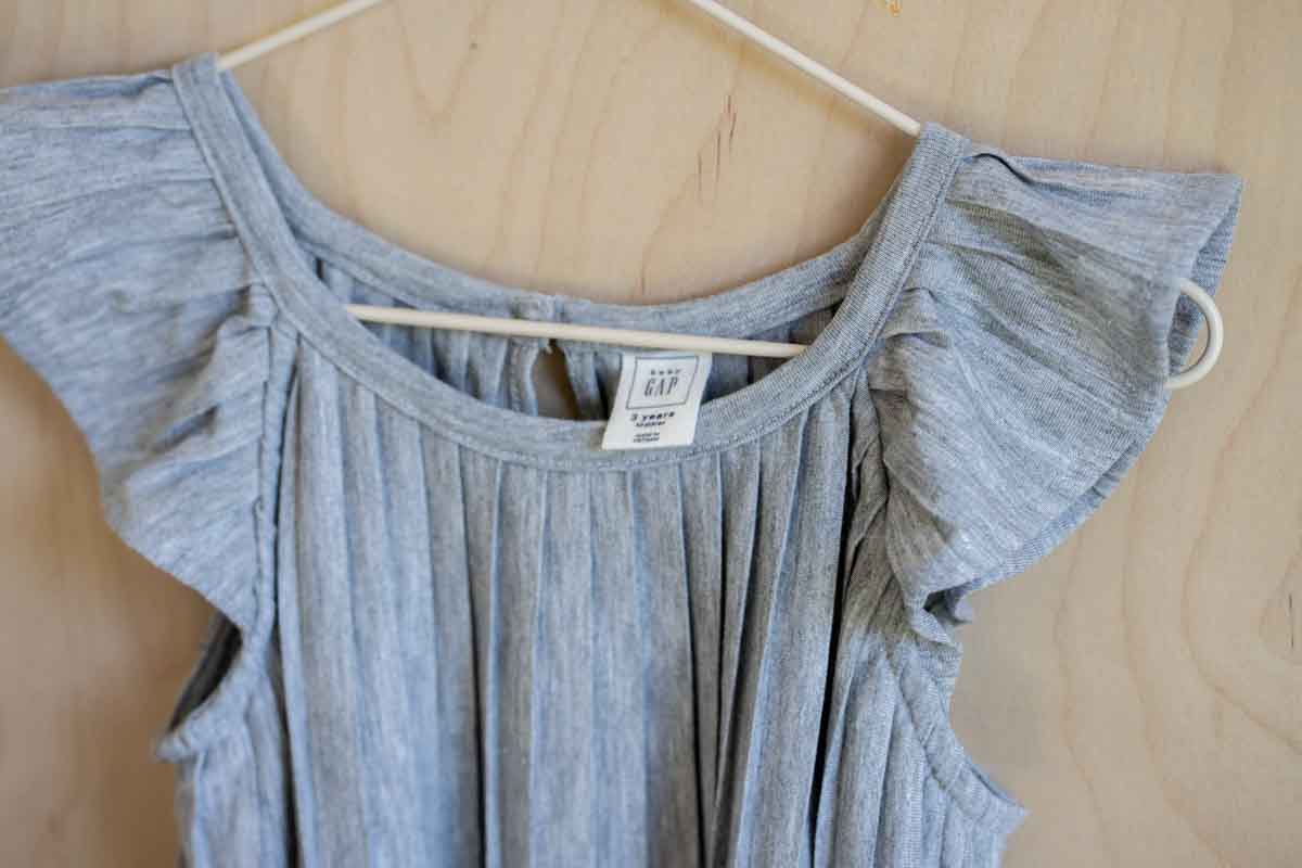 Grey Shimmer Pleated Dress: 3T