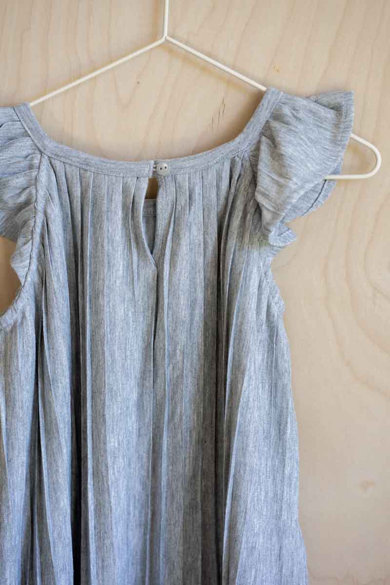 Grey Shimmer Pleated Dress: 3T