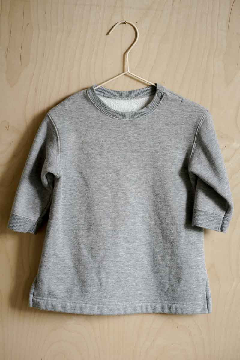 Grey Fleece Sweater Dress: 12-18mos