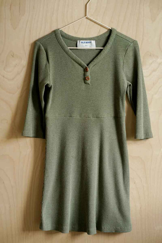 Green Ribbed Dress: 5yr