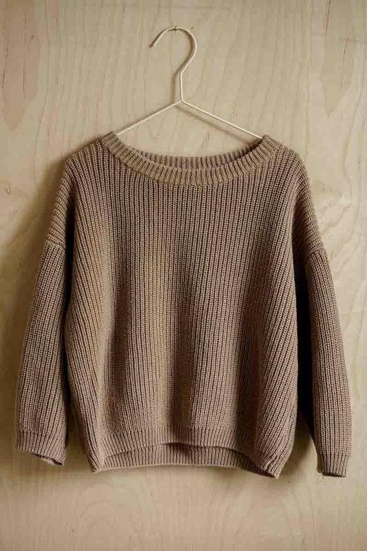 Light Brown Knit Pullover Sweater: 4T