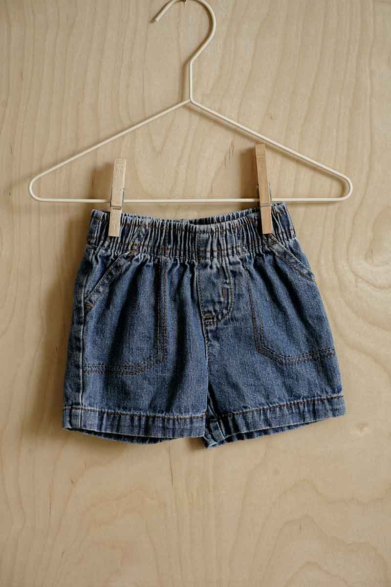 Blue Soft Denim Shorts: 3mos