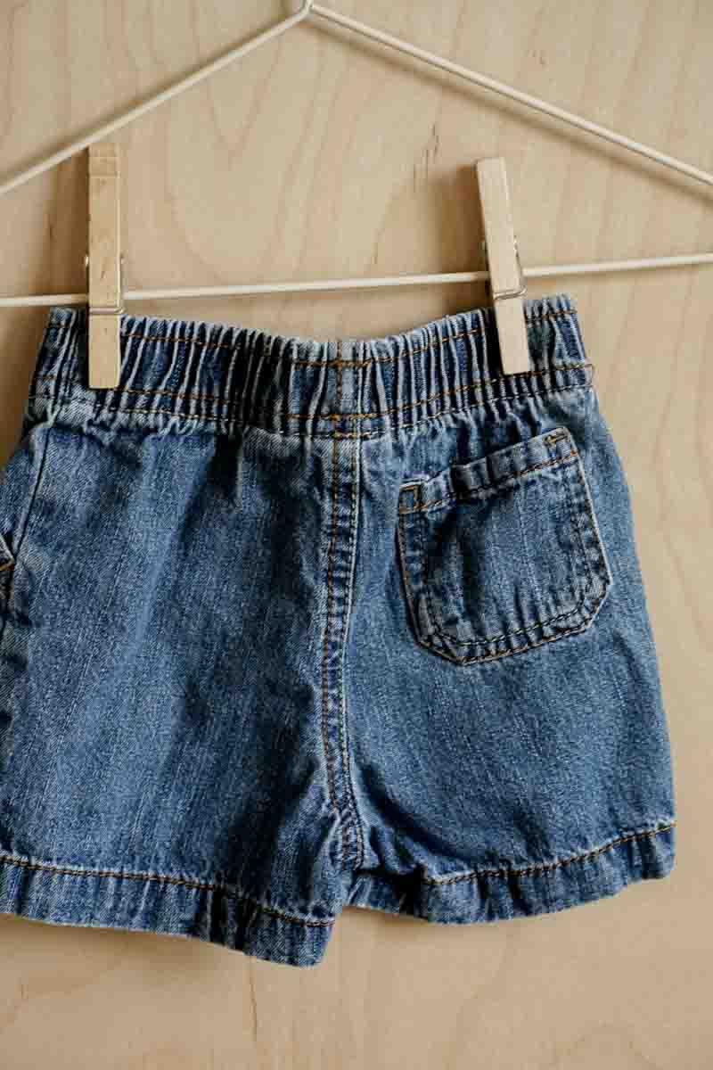 Blue Soft Denim Shorts: 3mos