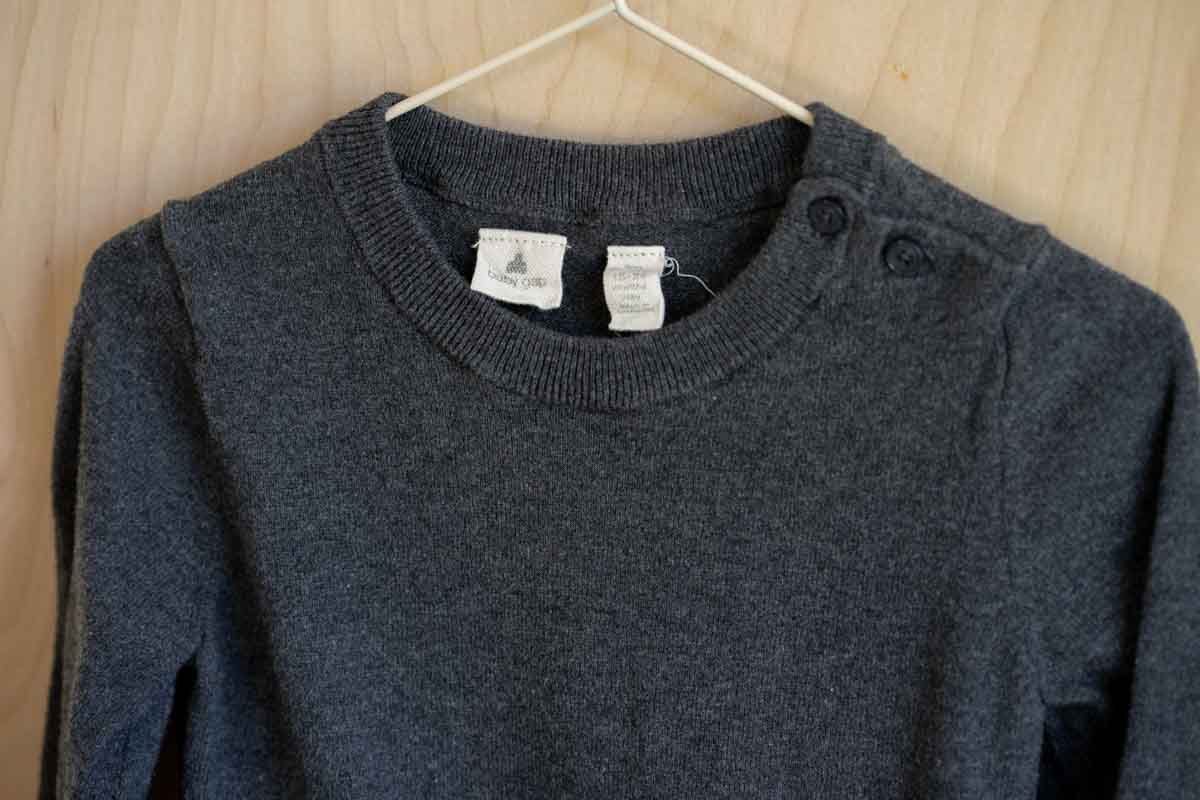 Grey Knit Pullover Sweater: 18-24mos