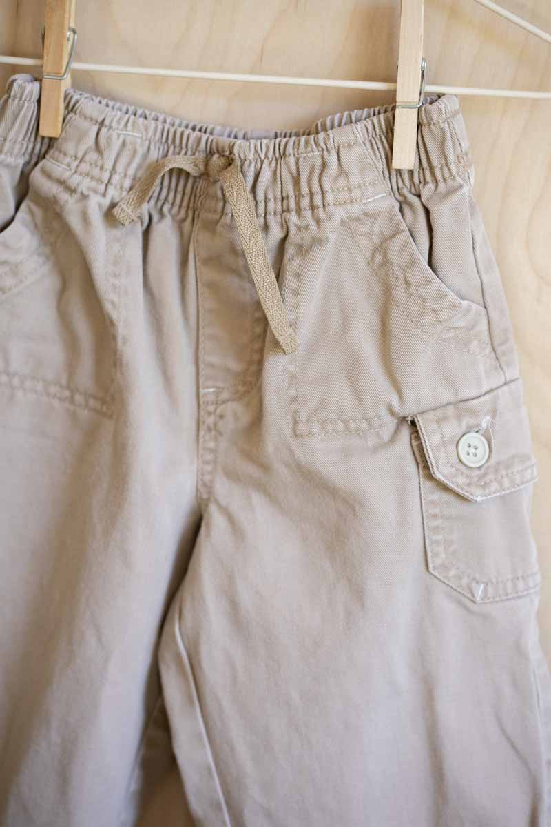 Tan Organic Wide Leg Slacks: 18mos