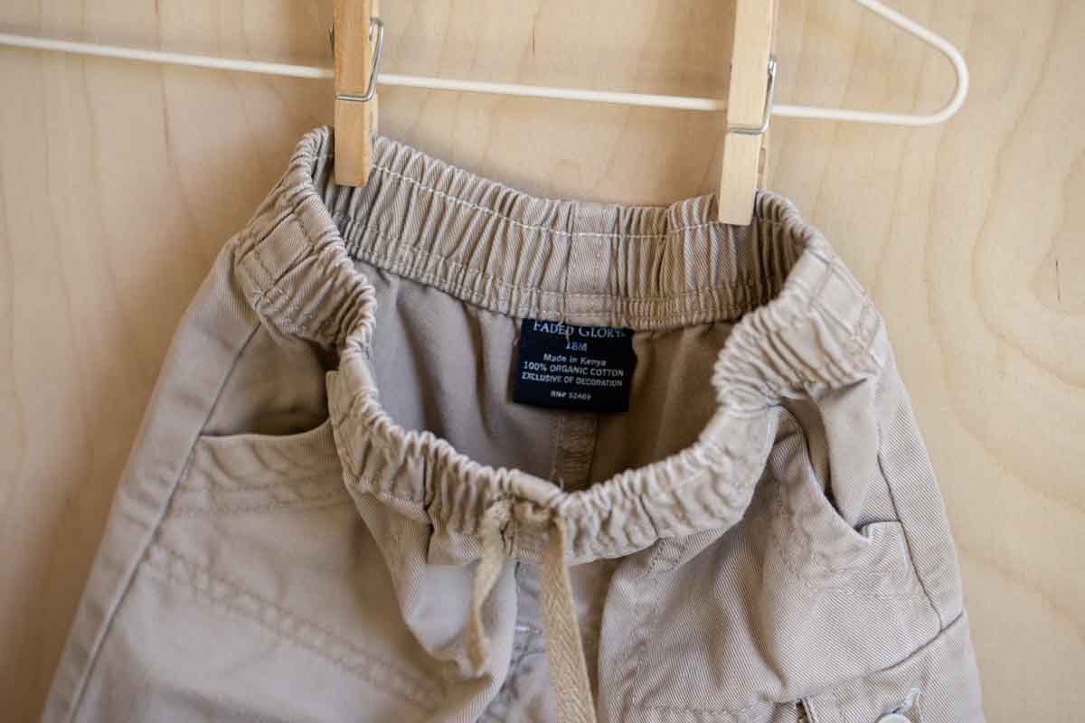 Tan Organic Wide Leg Slacks: 18mos