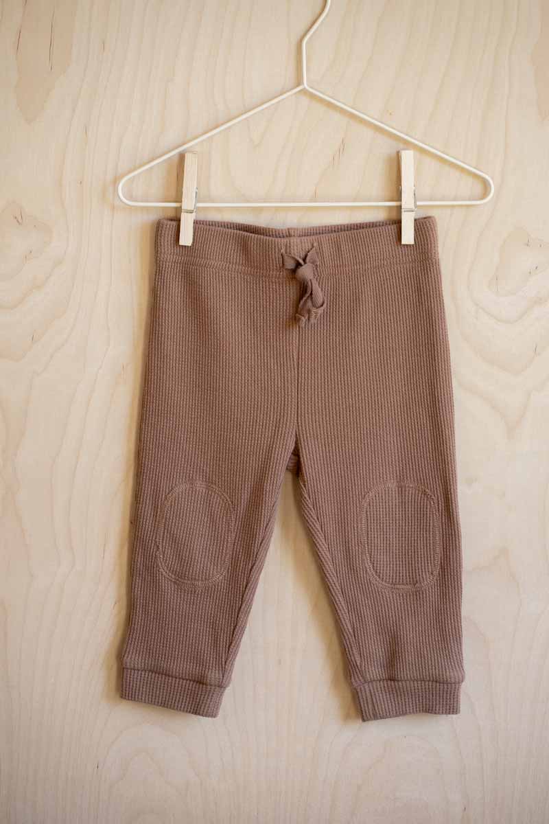 Brown Waffle Pants: 12mos