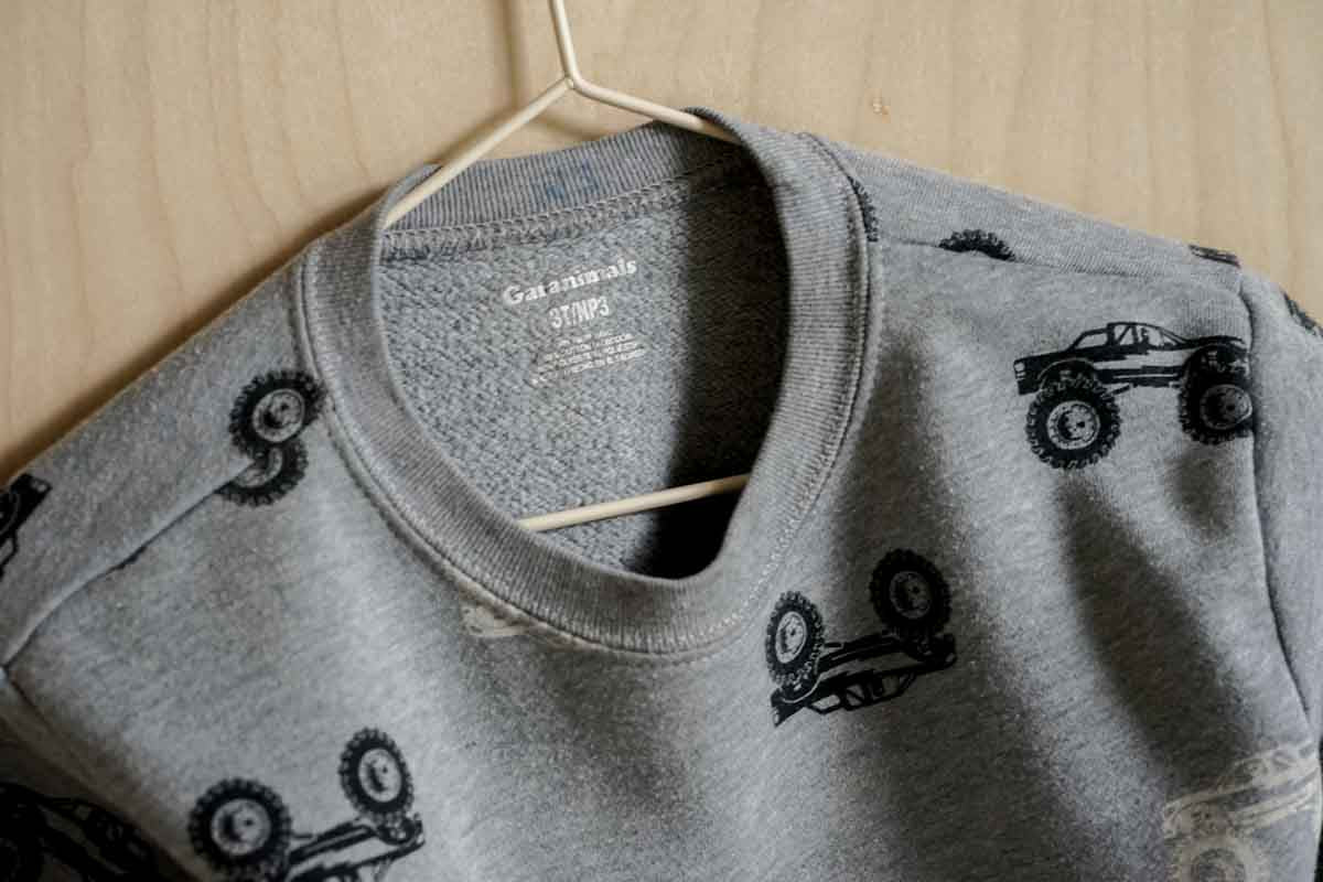 Grey Monster Truck Fleece Sweatshirt: 3T