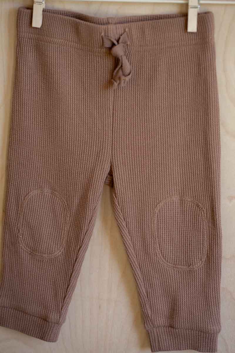 Brown Waffle Pants: 12mos