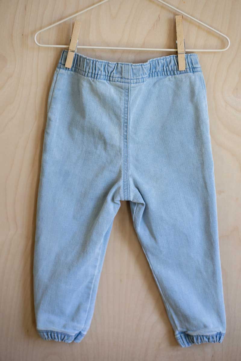 Light Blue Denim Jogger Jeans: 24mos