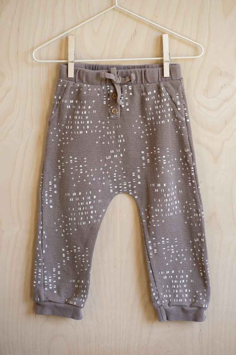 Brown Pattern Harem Pants: 18mos