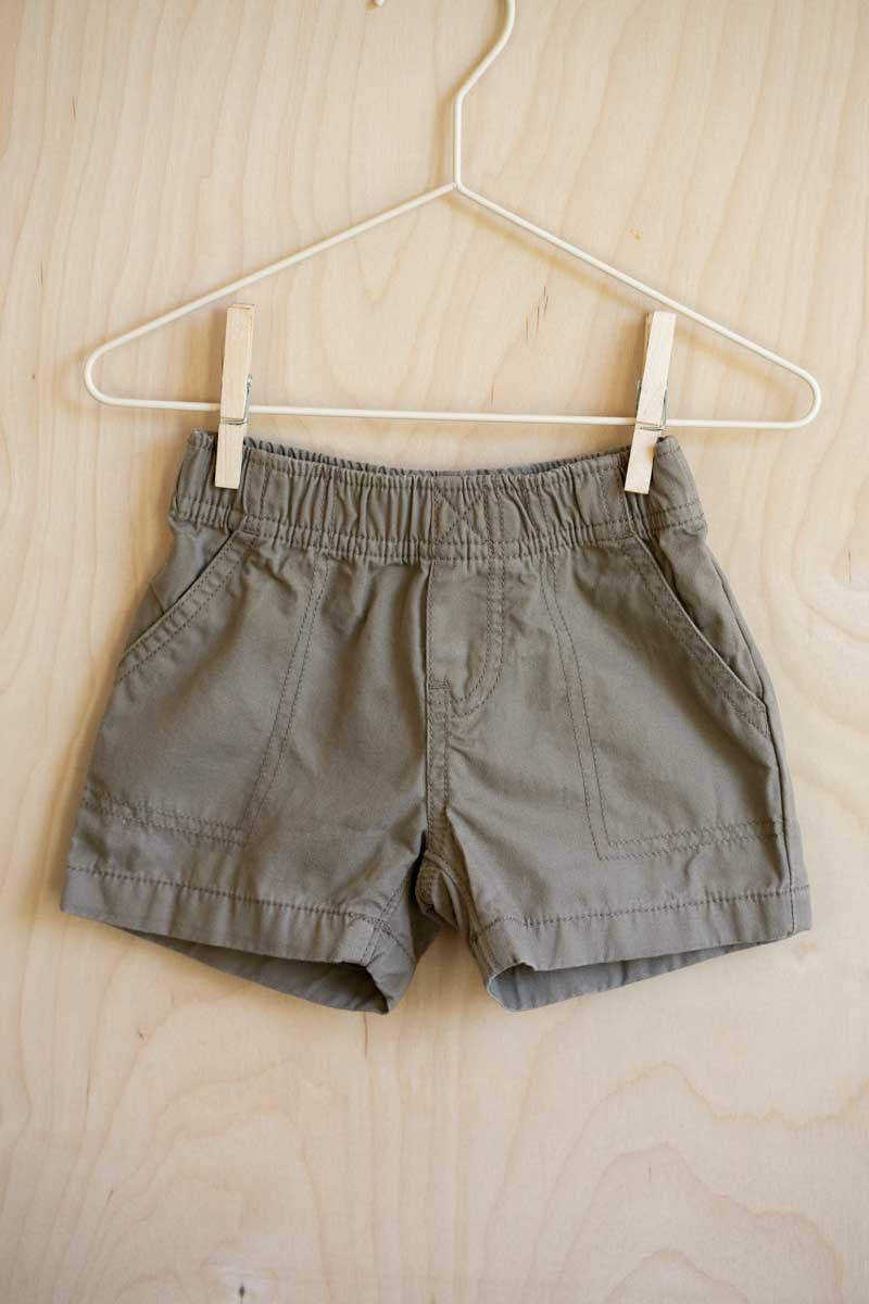 Khaki Cotton Shorts: 6mos