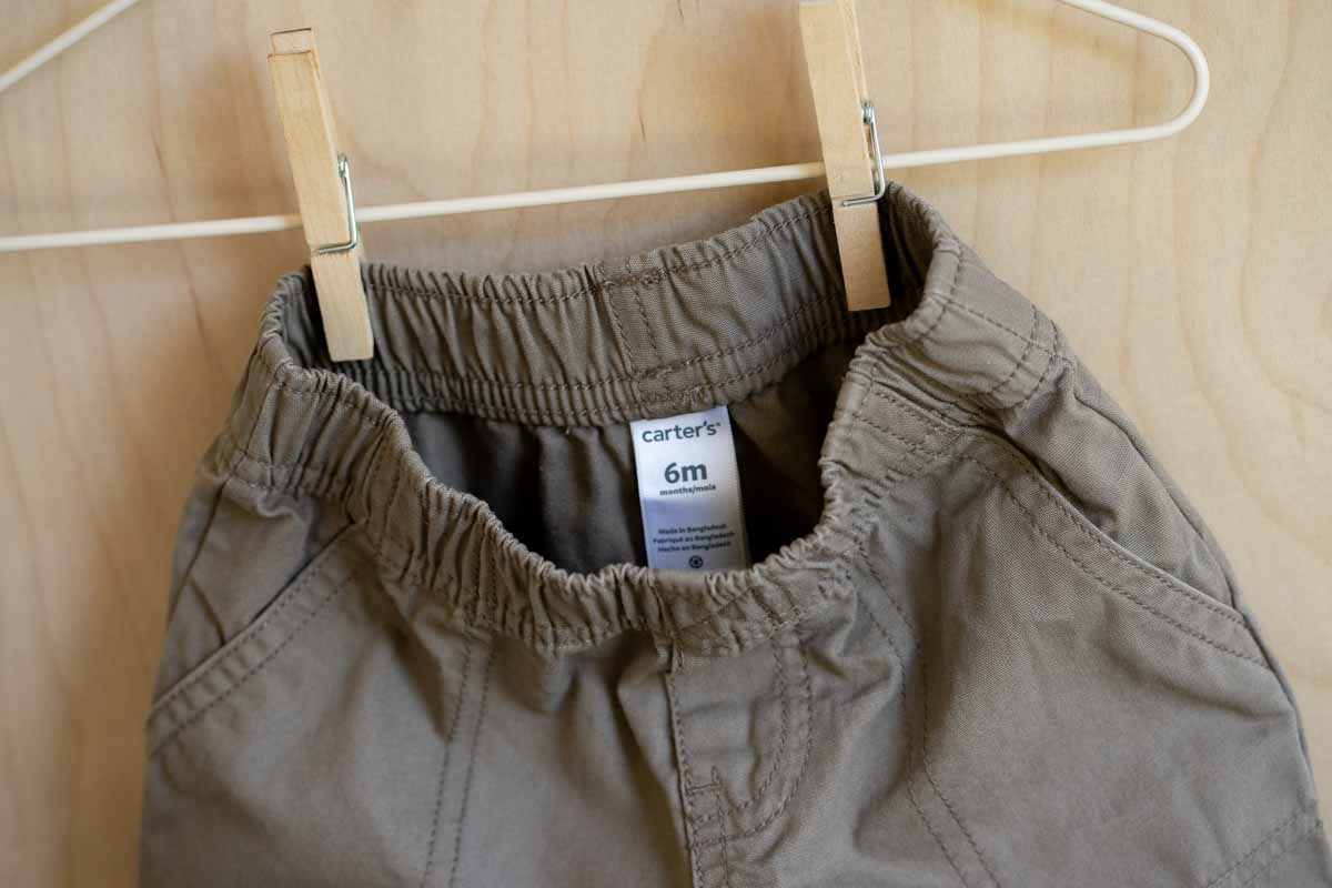 Khaki Cotton Shorts: 6mos