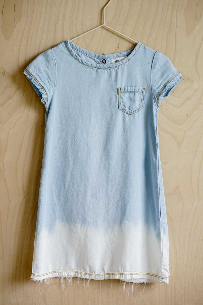 Blue Soft Denim Ombre Dress: 3T