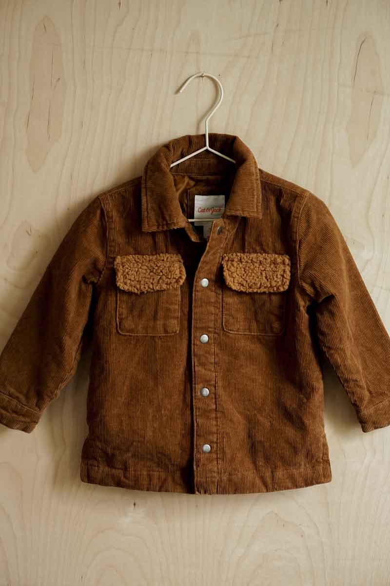 Brown Thick Corduroy Jacket: 2T