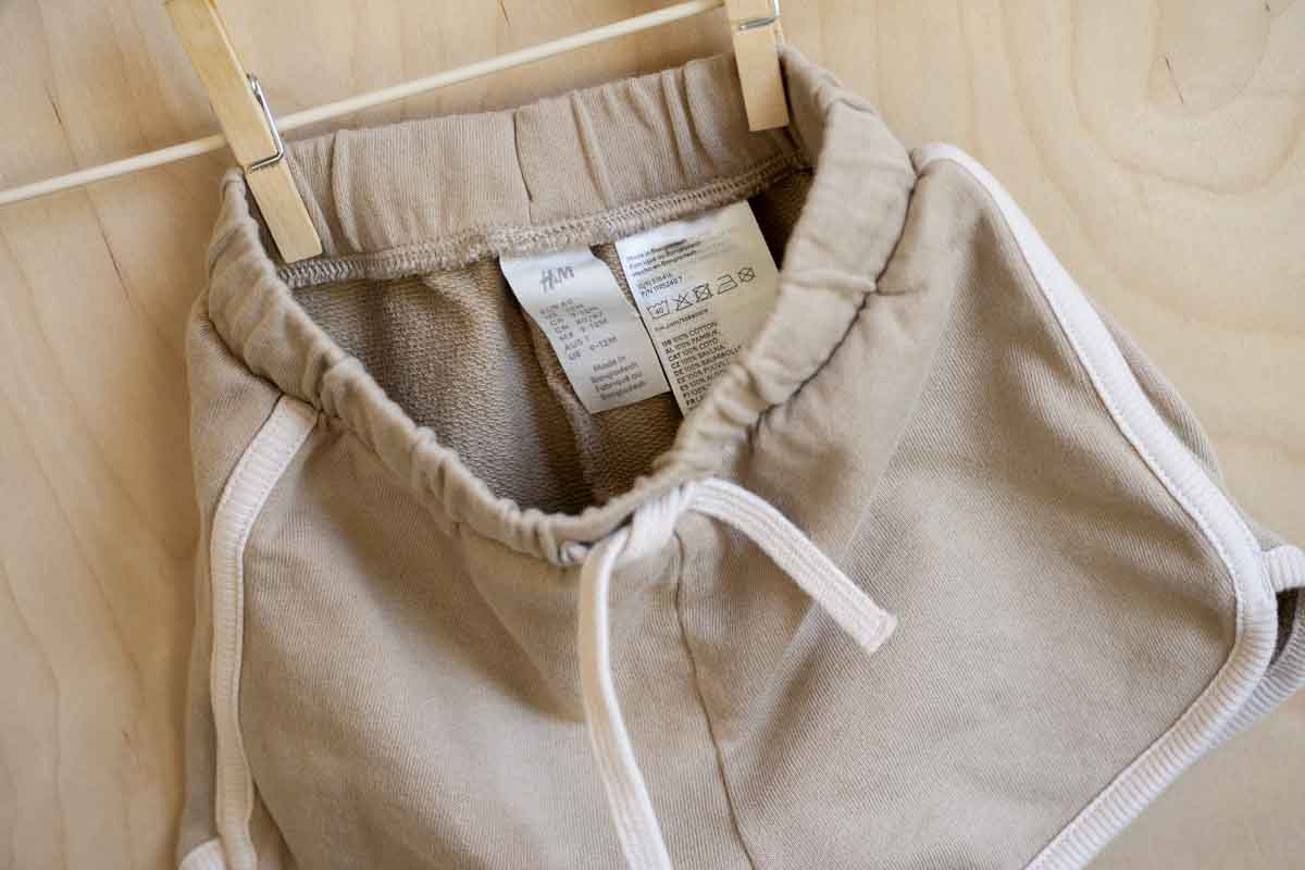 Beige Soft Athletic Shorts: 12mos