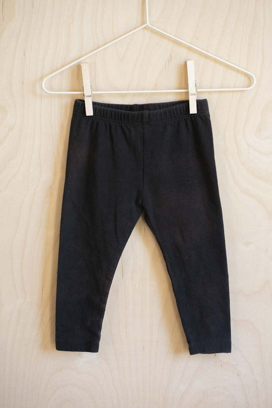 Black Bleach Distressed Leggings: 6-9mos