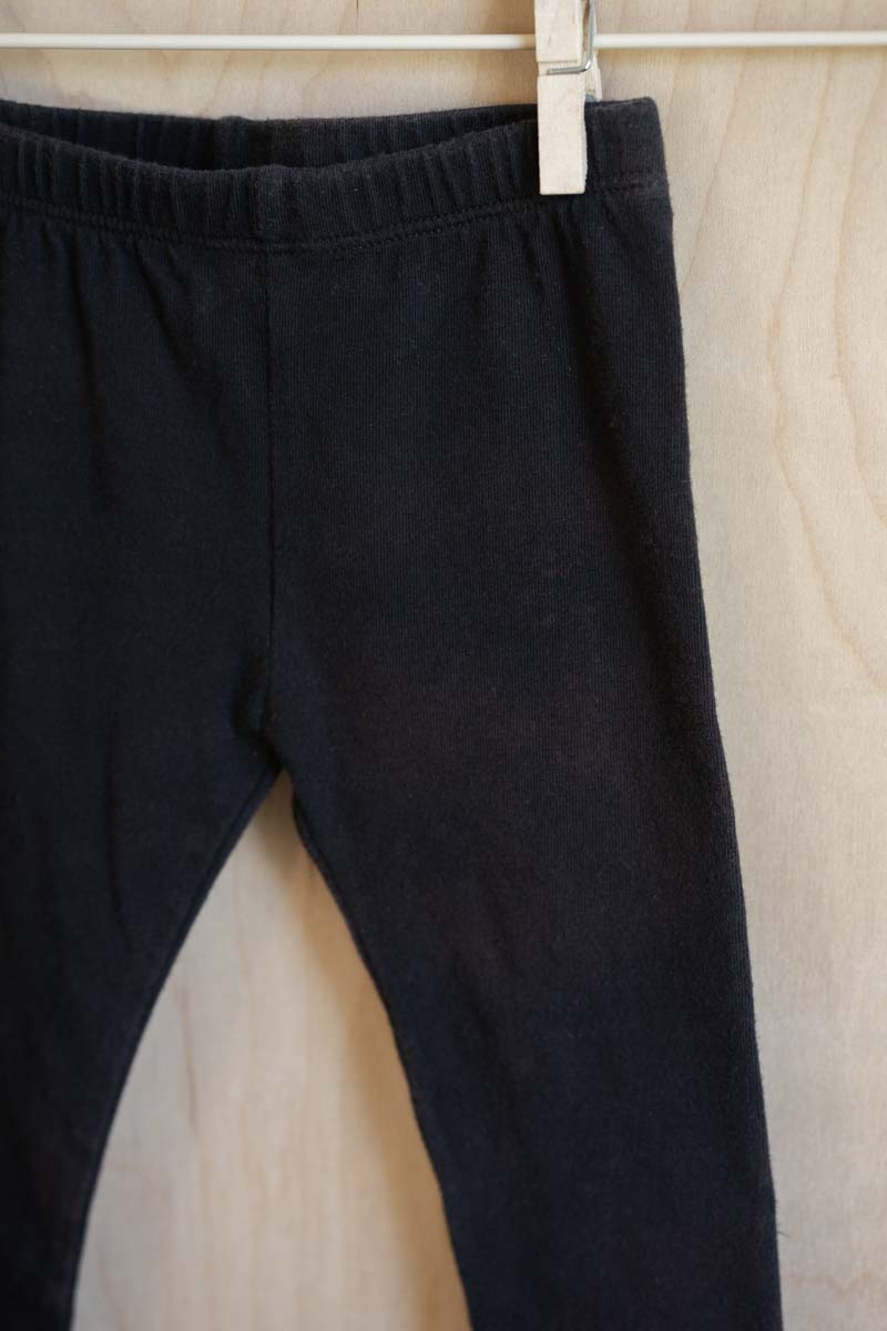 Black Bleach Distressed Leggings: 6-9mos