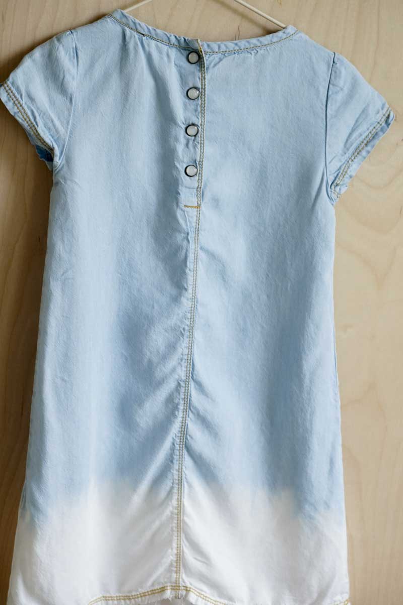 Blue Soft Denim Ombre Dress: 3T