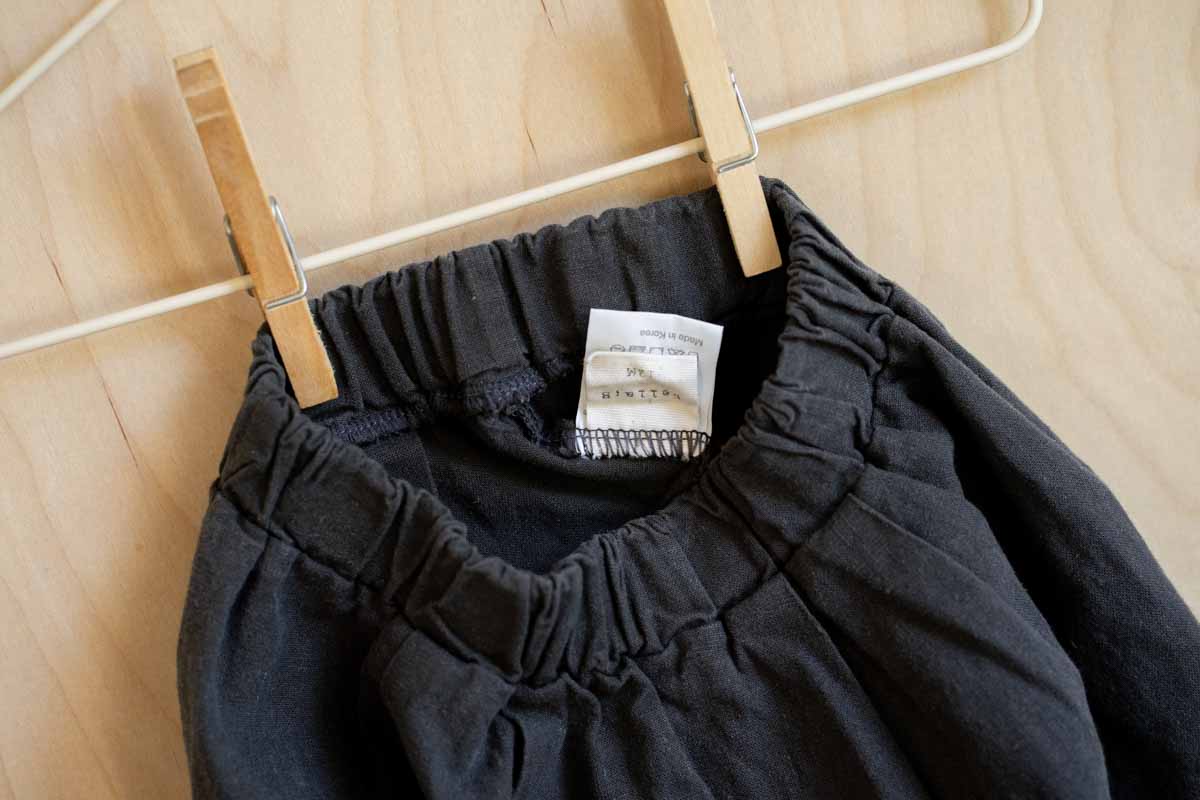 Charcoal Wide Leg Pants: 12mos