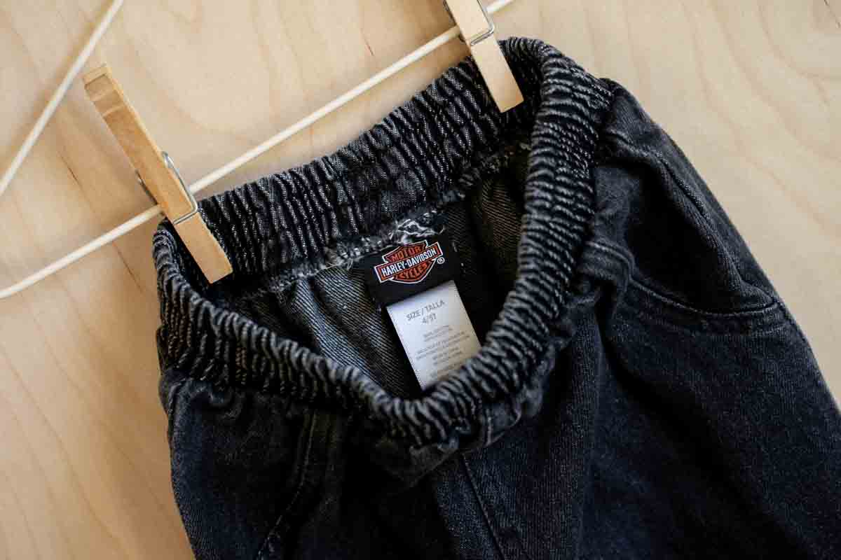 Faded Black Vintage Denim Jeans: 4/5T