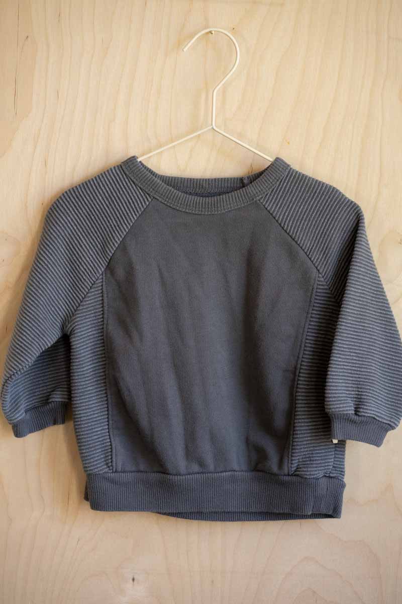 Grey Terry Pullover Sweater: 12mos