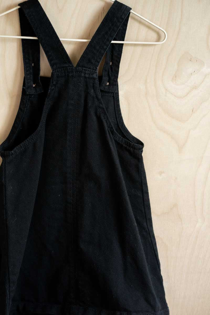 Black Denim Soft Jumper Dress: 3T