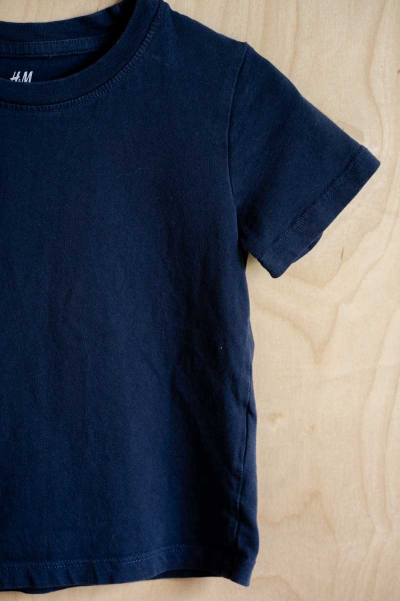 Navy Blue Organic Basic Tee: 2-4T