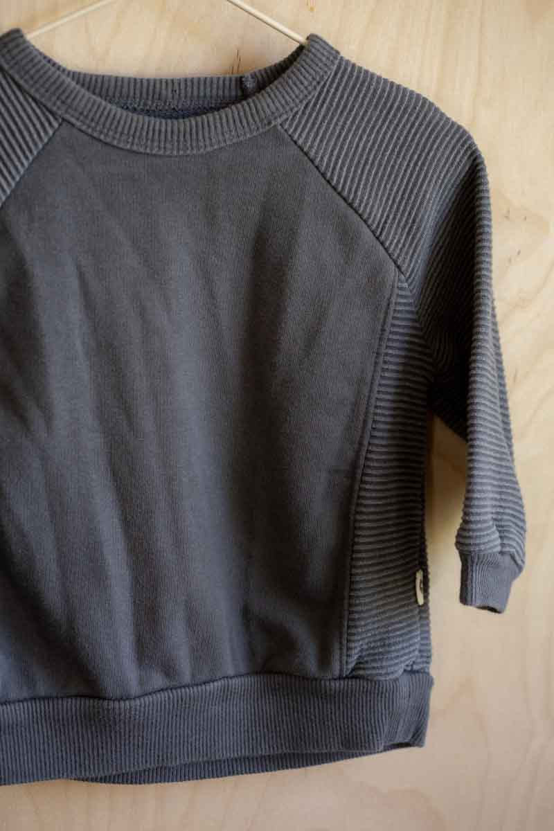 Grey Terry Pullover Sweater: 12mos