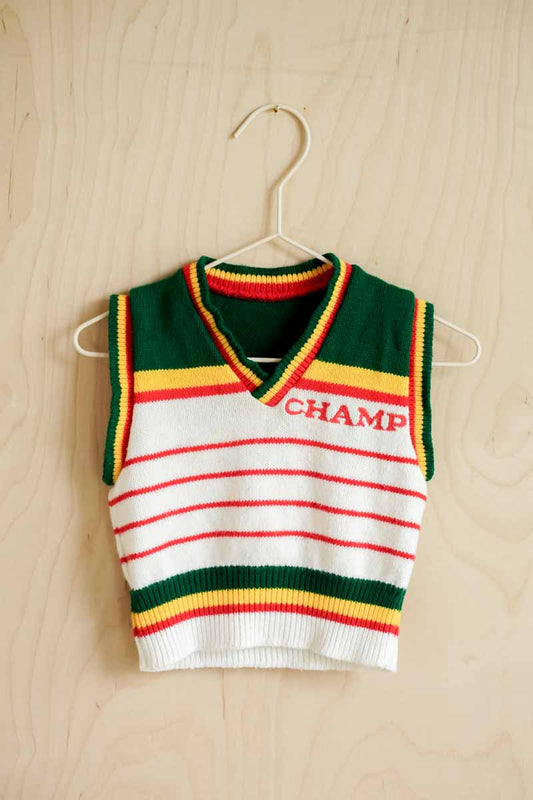 Vintage Athletic Knit Vest: 12-18mos