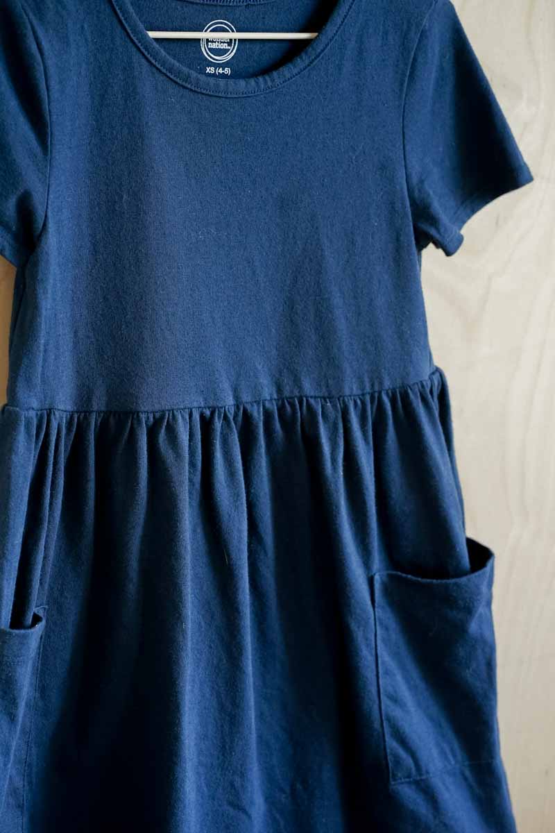 Navy Blue T-Shirt Dress: 4-5T