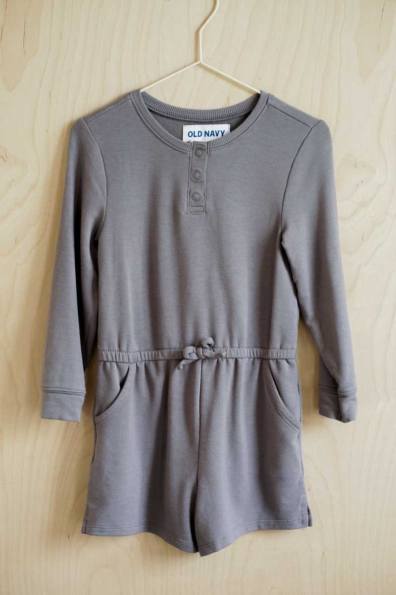 Grey Sweater Short Romper: 3T