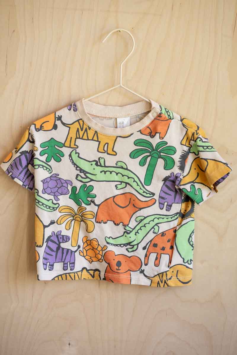 Colorful Wild Animal Tee: 12mos