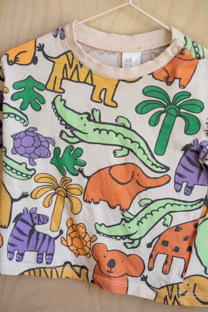 Colorful Wild Animal Tee: 12mos