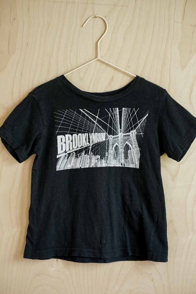 Black Faded Brooklyn Bound Tee: 3T