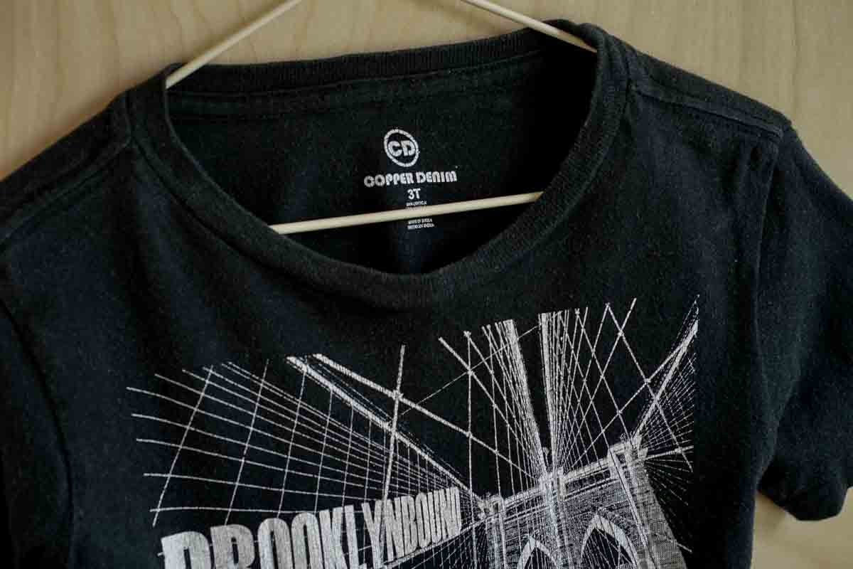 Black Faded Brooklyn Bound Tee: 3T